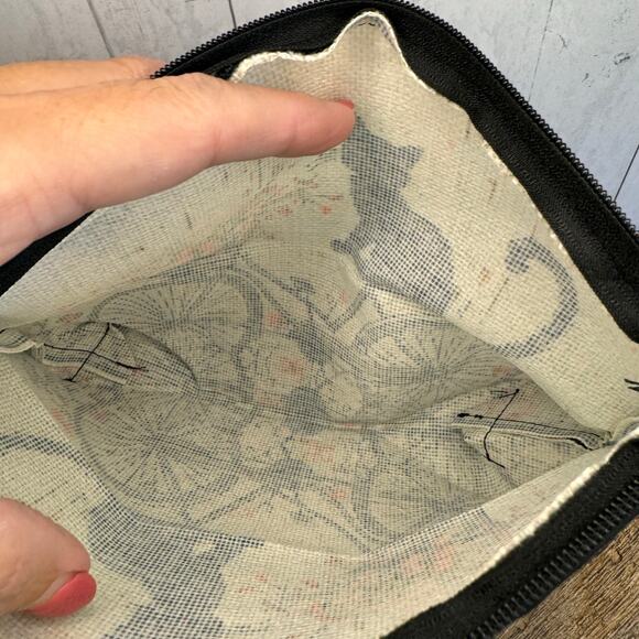 Black Cat Makeup Canvas Bag Artist Pouch Neutral Purse Accessories NEW FAST SHIP - Picture 6 of 6